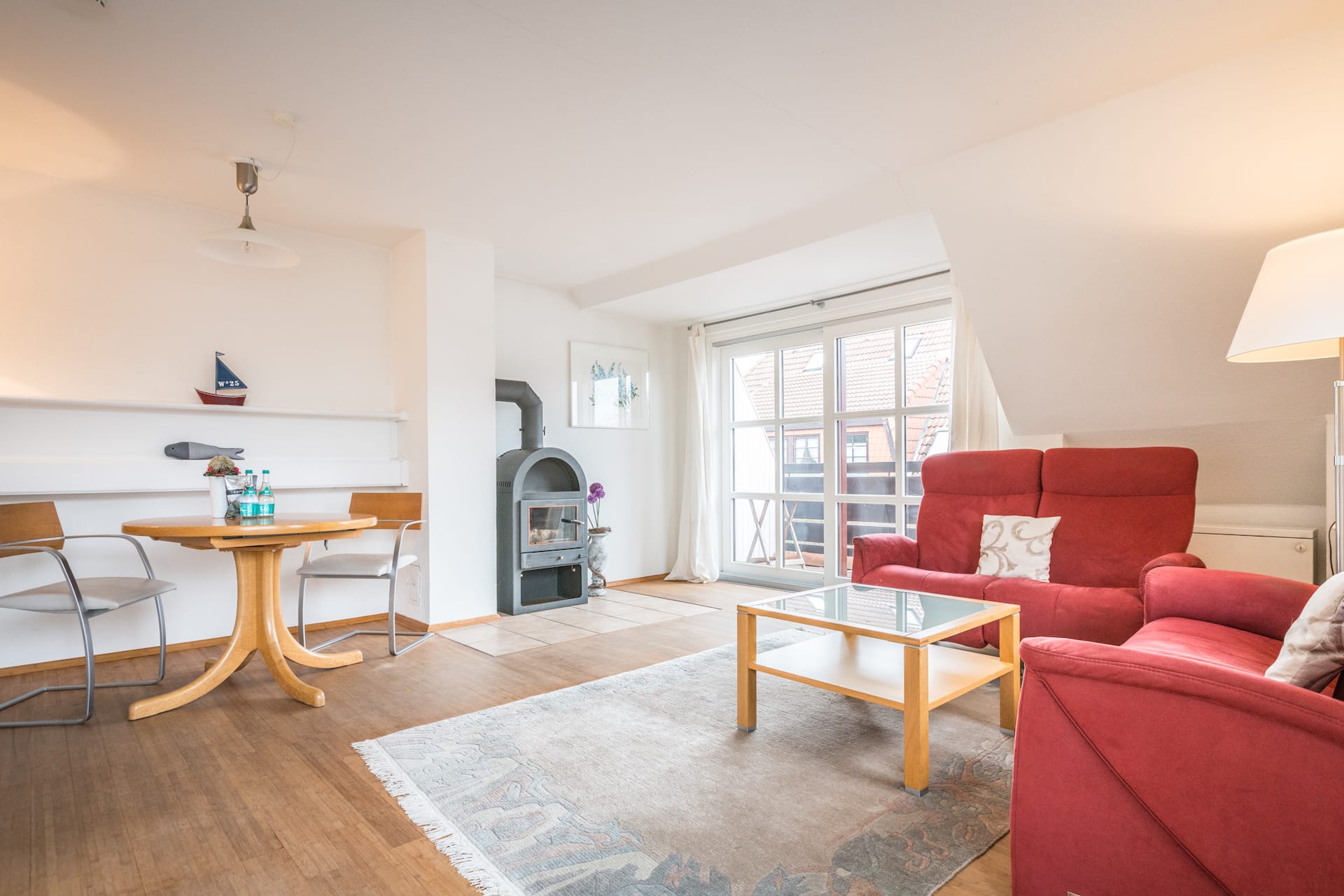 Wohnzimmer in der Ferienwohnung für Zwei in Westerland auf Sylt