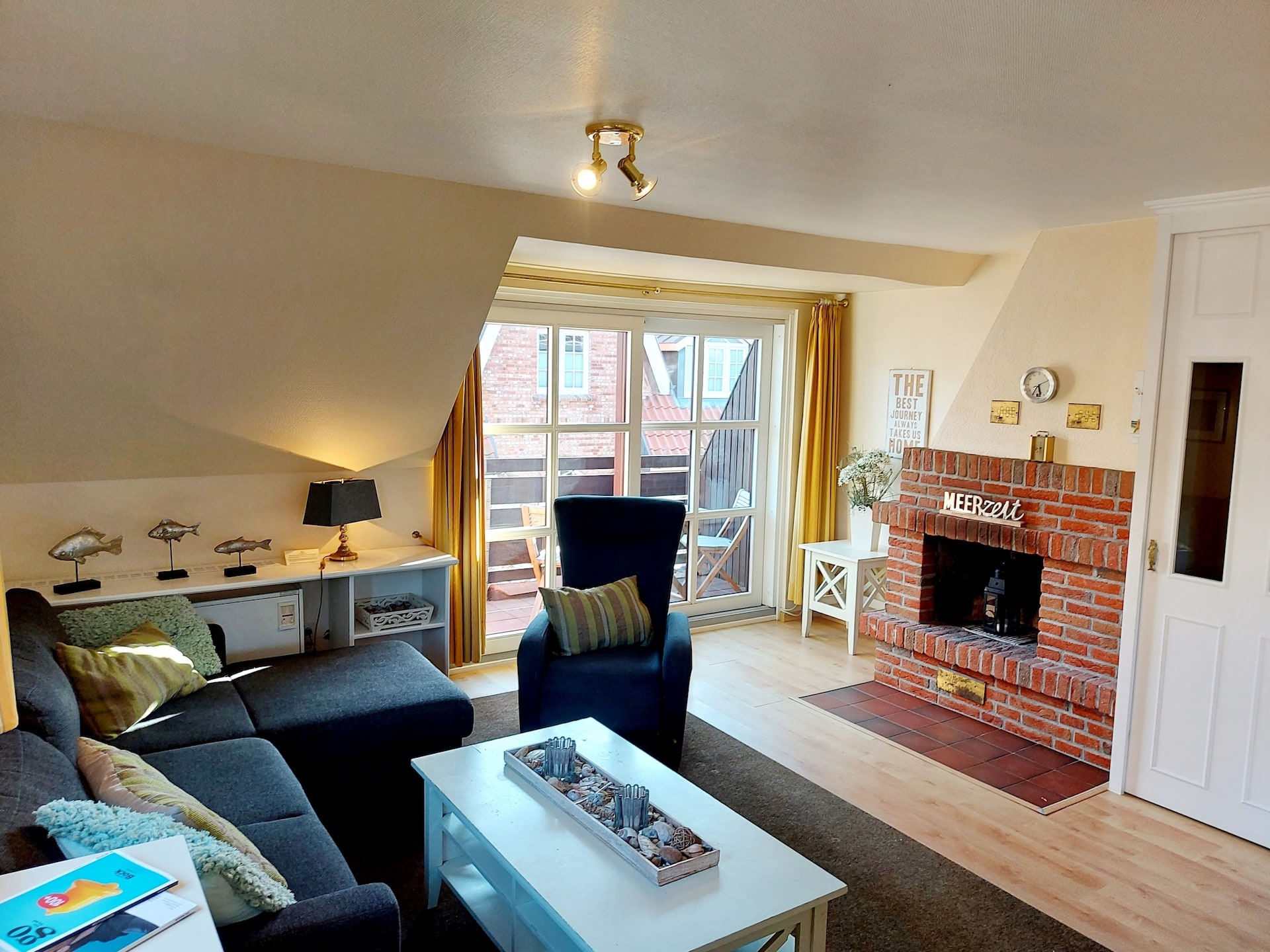Wohnzimmer in der Ferienwohnung B3 in Westerland auf Sylt