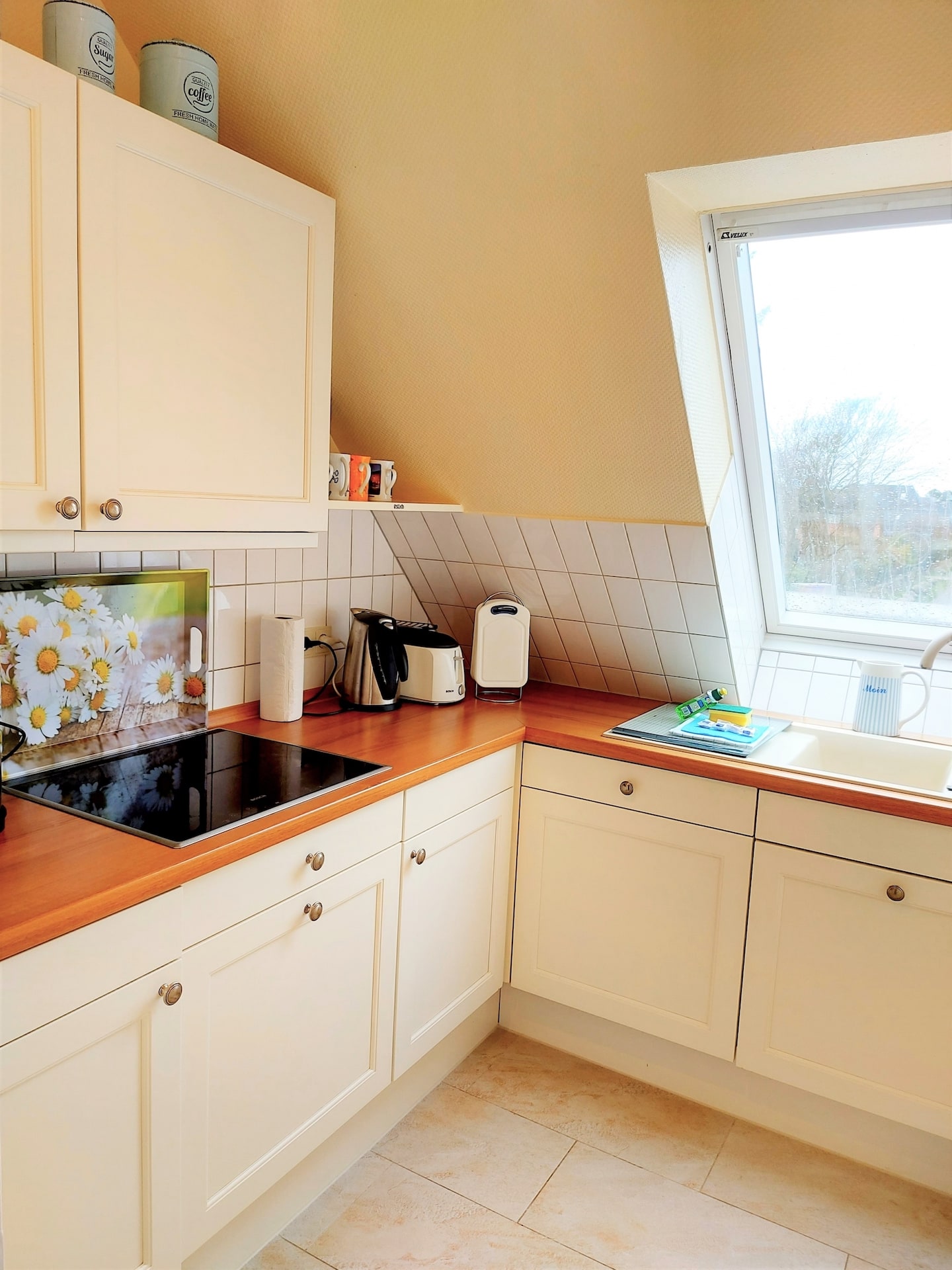Küche in der Ferienwohnung B3 in Westerland auf Sylt