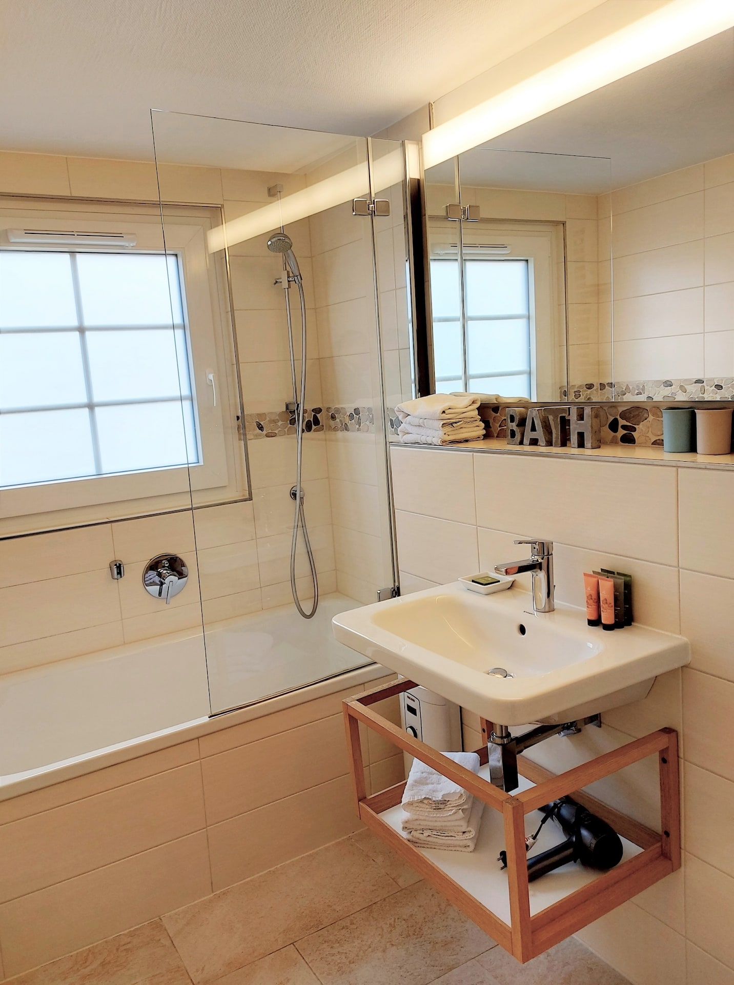 Badezimmer in der Ferienwohnung B3 in Westerland auf Sylt