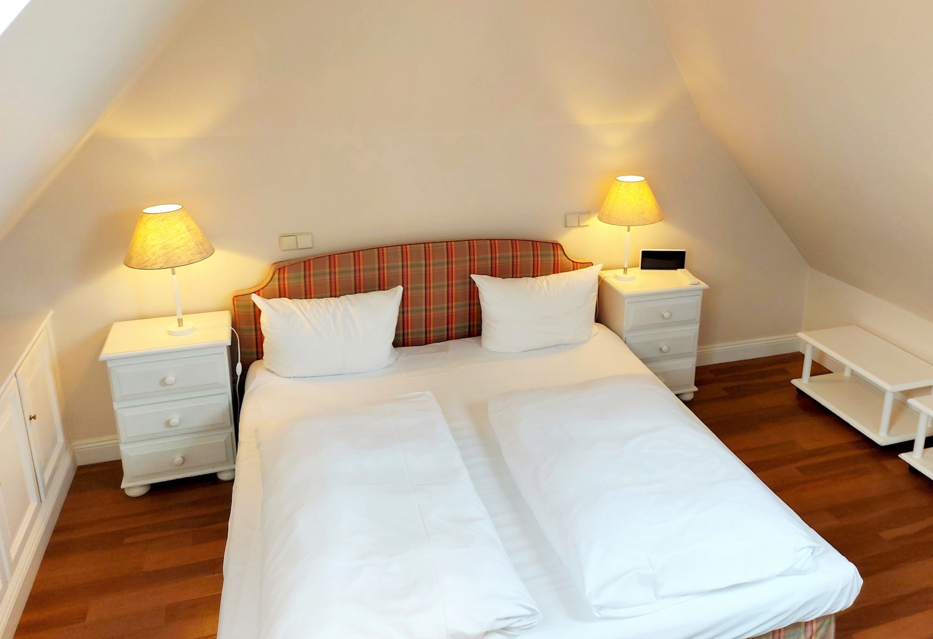 Doppelbett in der Ferienwohnung C4 in Westerland auf Sylt