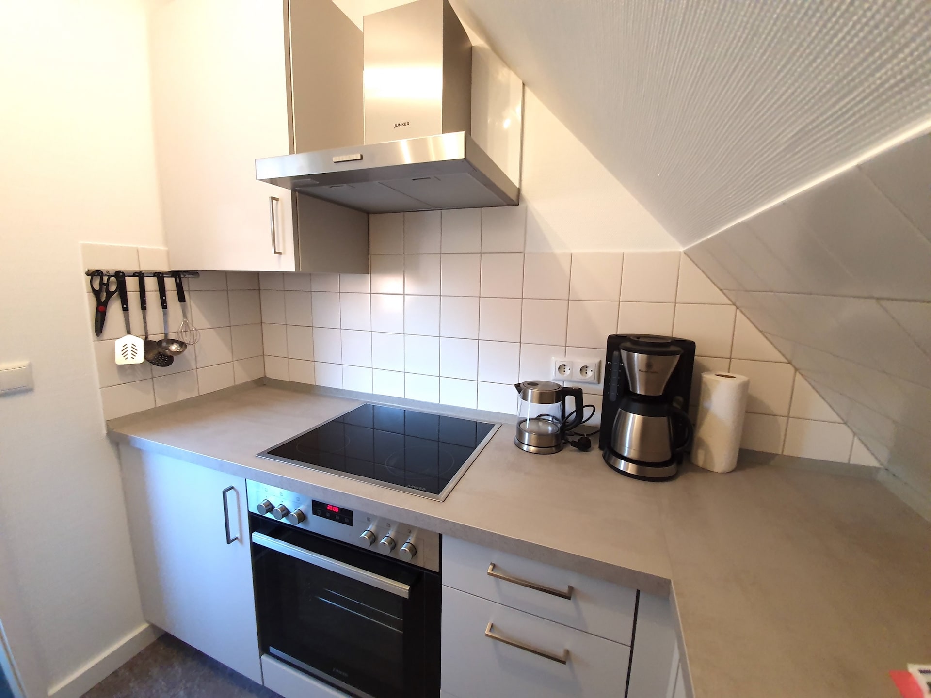 Küche in der Ferienwohnung D3 im Hotel Sylter Hahn in Westerland auf Sylt