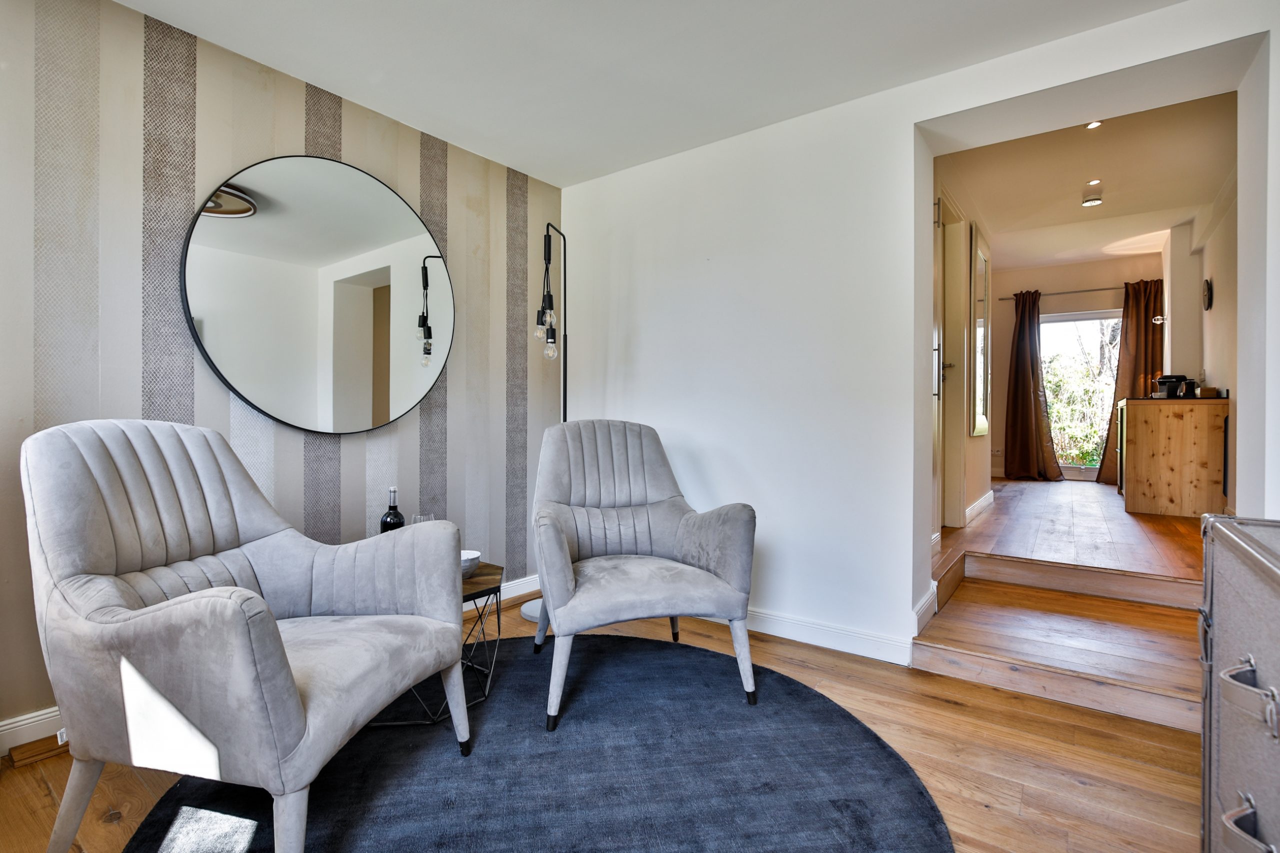 Sessel im Luxus-Doppelzimmer 44 im Hotel Sylter Hahn in Westerland auf Sylt