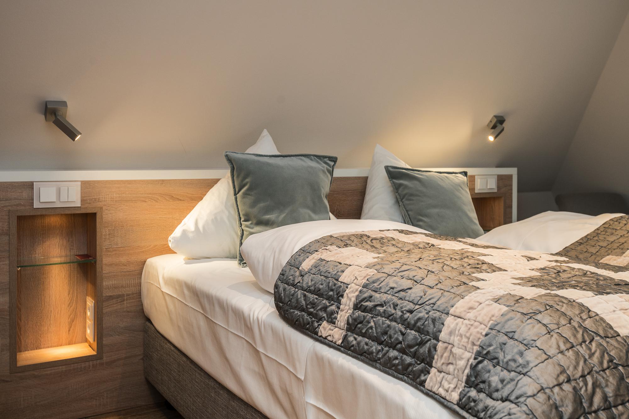 Schlafzimmer Eltern im Apartment 27 in Westerland auf Sylt