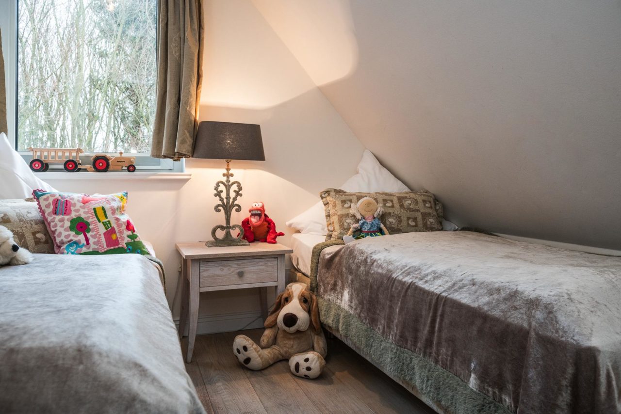 Zwei Betten im Kinderzimmer in der Ferienwohnung 38 in Westerland auf Sylt